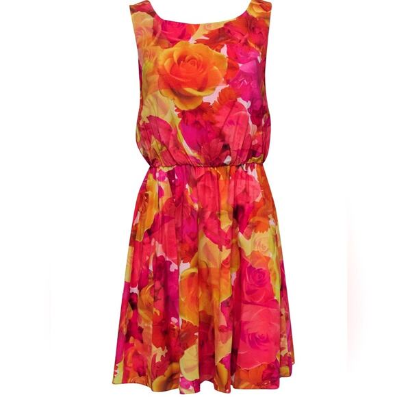 ALICE+OLIVIA SILK SLEEVELESS DRESS - Picture 1 of 10